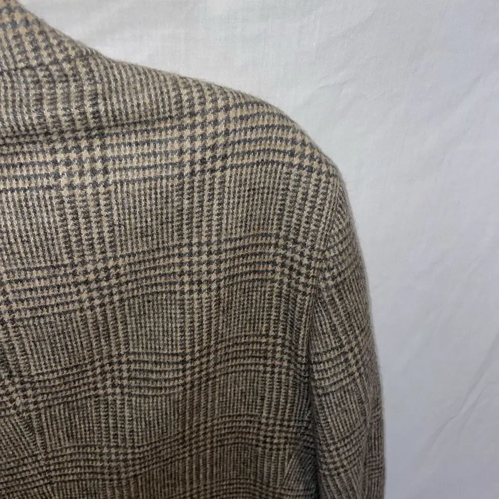 Orvis Men’s Dress Blazer Size 42L Gray Houndstooth Plaid Going Out Party